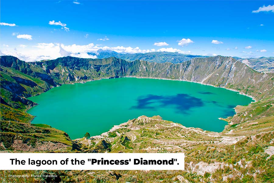 The lagoon of the princess diamond Quilotoa crater by Galagents