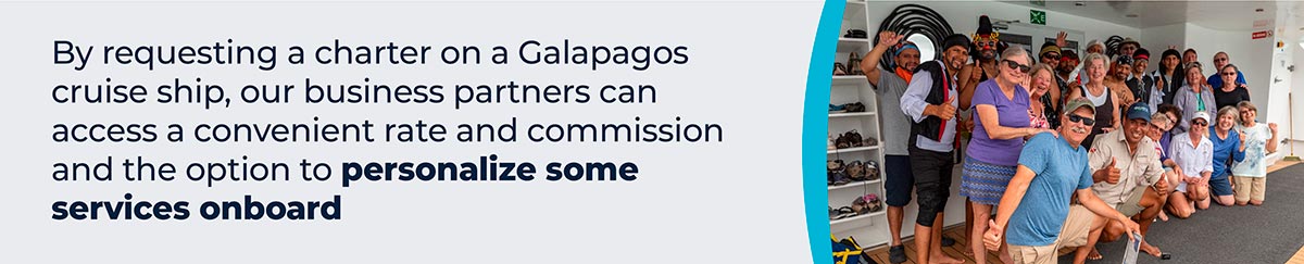 Why should you request a charter in a Galapagos cruise